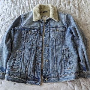 Hollister Denim Jacket with Sherpa Lining